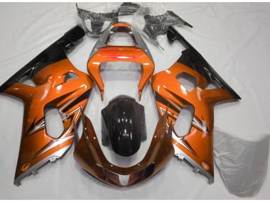 Orange and Silver Suzuki GSXR 600-750 Fairings 2001-2003