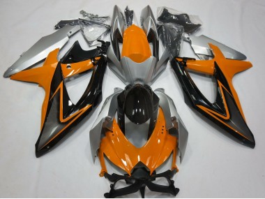 Orange and Silver Suzuki GSXR 600-750 Fairings 2008-2010