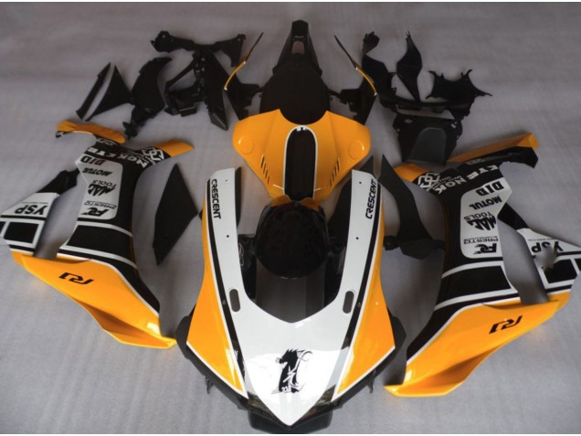 Orange and White Yamaha R1 Fairings 2015-2019 Orange and White Yamaha R1 Fairings 2015-2019