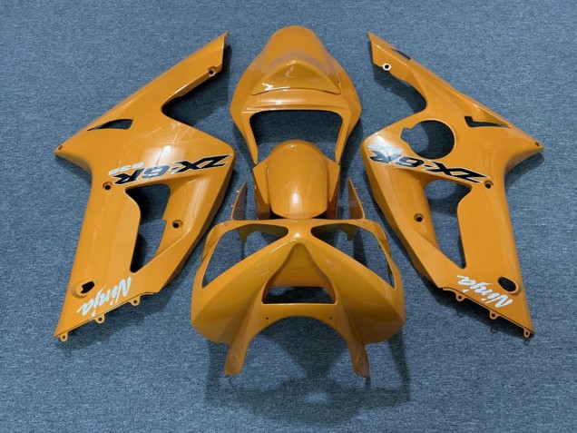Orange Kawasaki ZX6R Fairings 2003-2004 Orange Kawasaki ZX6R Fairings 2003-2004