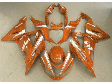 Orange Ninja Kawasaki ZX6R Fairings 2013-2018