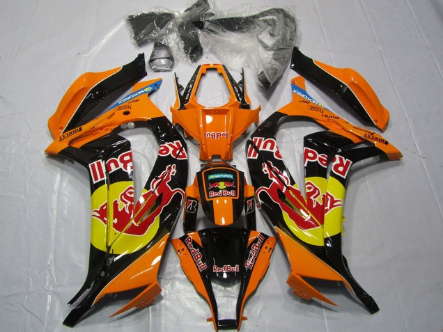 Orange Red bull Kawasaki ZX10R Fairings 2011-2015 Orange Red bull Kawasaki ZX10R Fairings 2011-2015