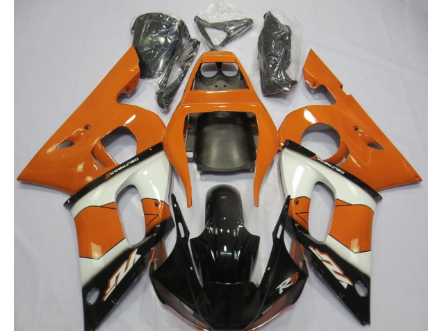 Orange White and Black Yamaha R6 Fairings 1998-2002 Orange White and Black Yamaha R6 Fairings 1998-2002