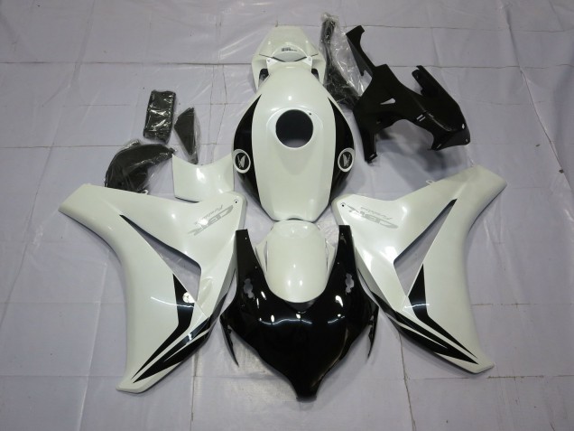 Pearl White and Black Honda CBR1000RR Fairings 2008-2011 Pearl White and Black Honda CBR1000RR Fairings 2008-2011