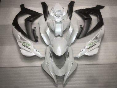 Pearl white and Green Kawasaki ZX10R Fairings 2016-2019
