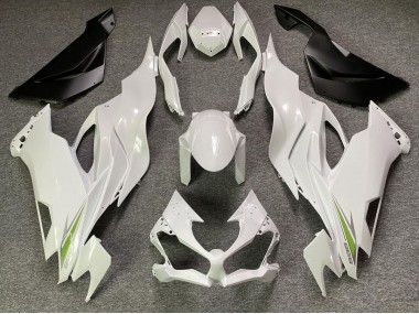 Pearl White Kawasaki ZX6R Fairings 2019-2020