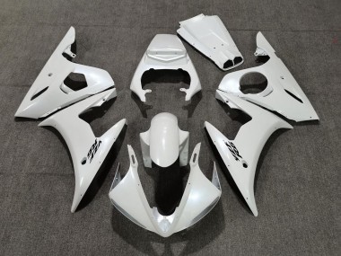 Pearl White Yamaha R6 Fairings 2003-2005