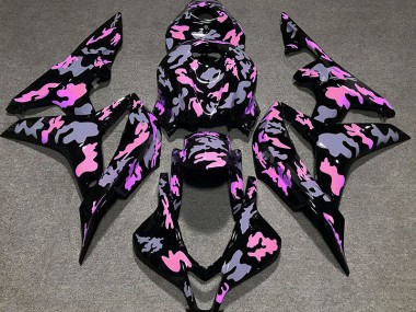 Pink and Gray Camouflage Honda CBR600RR Fairings 2007-2008