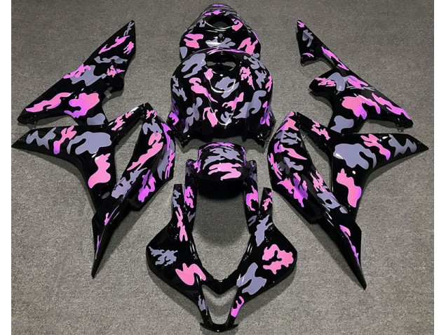 Pink and Gray Camouflage Honda CBR600RR Fairings 2007-2008 Pink and Gray Camouflage Honda CBR600RR Fairings 2007-2008