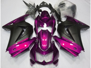 Pink and Matte Black Kawasaki Ninja 250 Fairings 2008-2013