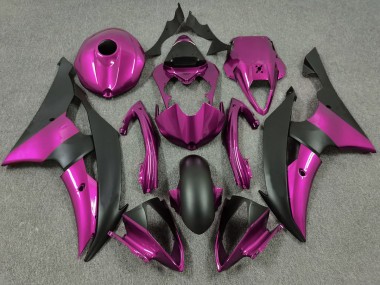 Pink and Matte Black Yamaha R6 Fairings 2008-2016