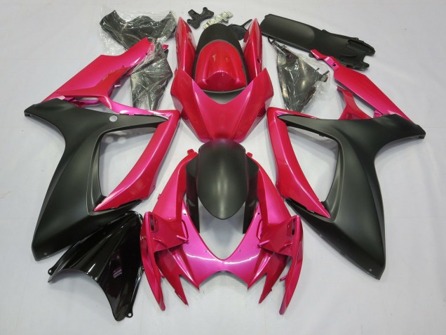 Pink and Matte Suzuki GSXR 600-750 Fairings 2006-2007 Pink and Matte Suzuki GSXR 600-750 Fairings 2006-2007