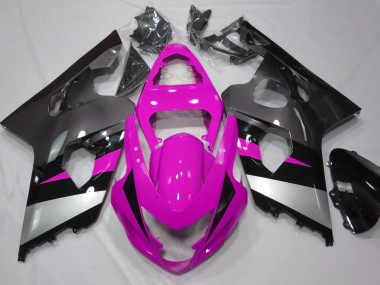 Pink and Silver Suzuki GSXR 600-750 Fairings 2004-2005
