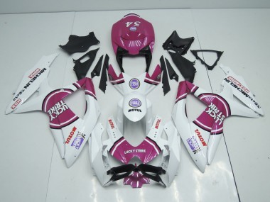 Pink Lucky Strike Suzuki GSXR 600-750 Fairings 2008-2010