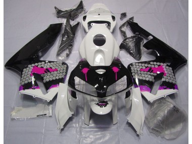 Pink Splatter on Gloss Black Honda CBR600RR Fairings 2005-2006