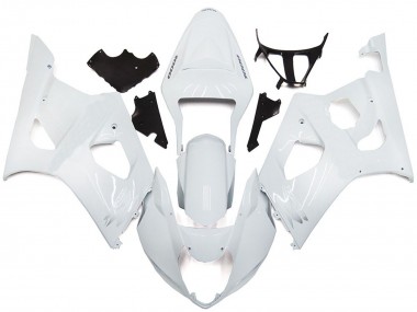 Plain Gloss White Style Suzuki GSXR 1000 Fairings 2003-2004