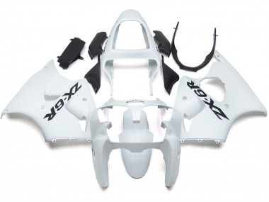 Plain Gloss With Logo Kawasaki ZX6R Fairings 2000-2002