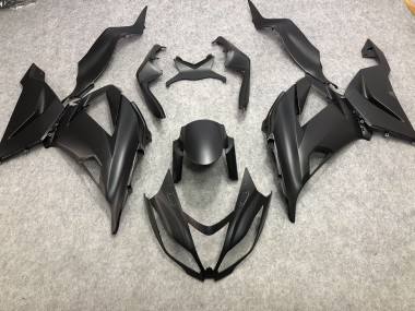 Plain Matte Black Kawasaki ZX6R Fairings 2013-2018