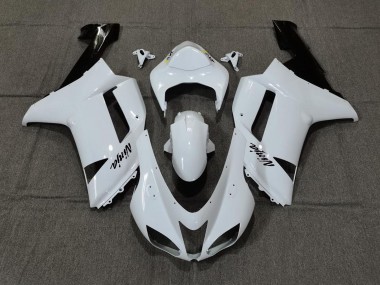 Plain White Gloss Kawasaki ZX6R Fairings 2007-2008