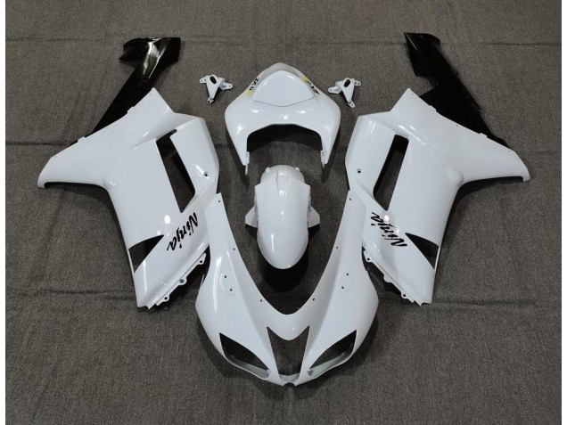 Plain White Gloss Kawasaki ZX6R Fairings 2007-2008 Plain White Gloss Kawasaki ZX6R Fairings 2007-2008