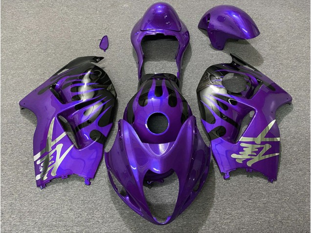 Purple and Black Suzuki GSXR 1300 Fairings 1997-2007 Purple and Black Suzuki GSXR 1300 Fairings 1997-2007