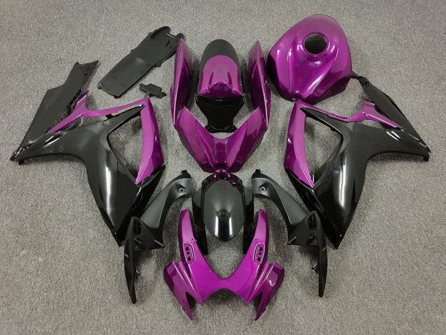 Purple and Black Suzuki GSXR 600-750 Fairings 2006-2007