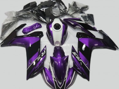 Purple and Gloss Black Yamaha R3 Fairings 2015-2018