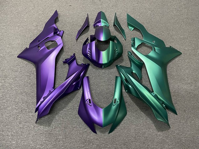 Purple and Green Split Yamaha R6 Fairings 2017-2019 Purple and Green Split Yamaha R6 Fairings 2017-2019