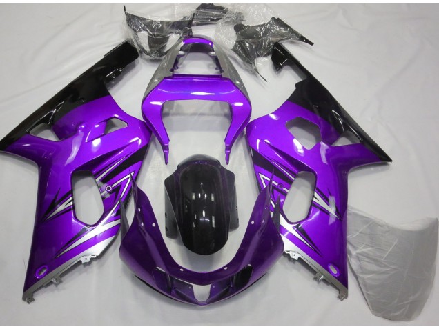 Purple and Silver Suzuki GSXR 600-750 Fairings 2001-2003 Purple and Silver Suzuki GSXR 600-750 Fairings 2001-2003