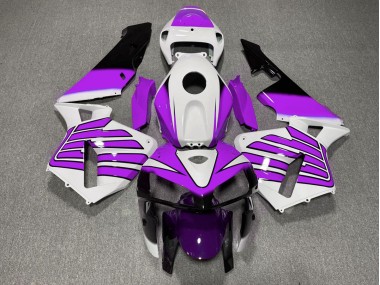 Purple and White Wings Honda CBR600RR Fairings 2005-2006