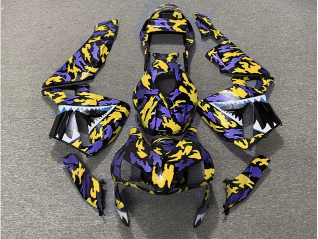 Purple and Yellow Camo Honda CBR600RR Fairings 2003-2004 Purple and Yellow Camo Honda CBR600RR Fairings 2003-2004