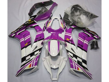 Purple Black and White Kawasaki ZX10R Fairings 2011-2015