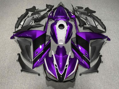 Purple Black and White Yamaha R3 Fairings 2015-2018