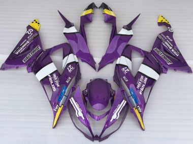 Purple Logo Style Kawasaki ZX6R Fairings 2013-2018