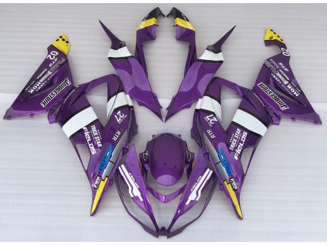 Purple Logo Style Kawasaki ZX6R Fairings 2013-2018 Purple Logo Style Kawasaki ZX6R Fairings 2013-2018