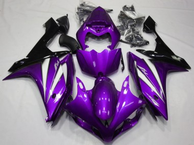 Purple White and Black Yamaha R1 Fairings 2007-2008