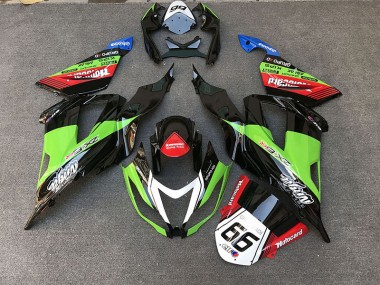 Racing Style Green Kawasaki ZX6R Fairings 2013-2018
