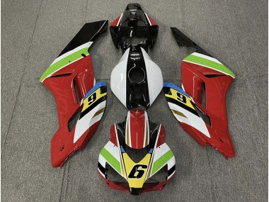 Red 6 Honda CBR1000RR Fairings 2004-2005