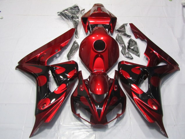 Red and Black Candy Honda CBR1000RR Fairings 2006-2007 Red and Black Candy Honda CBR1000RR Fairings 2006-2007