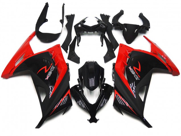 Red and Black Gloss Kawasaki Ninja 300 Fairings 2013-2018 Red and Black Gloss Kawasaki Ninja 300 Fairings 2013-2018