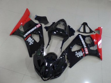 Red and Black Suzuki GSXR 1000 Fairings 2003-2004
