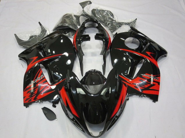 Red and Black Suzuki GSXR 1300 Fairings 1997-2007 Red and Black Suzuki GSXR 1300 Fairings 1997-2007