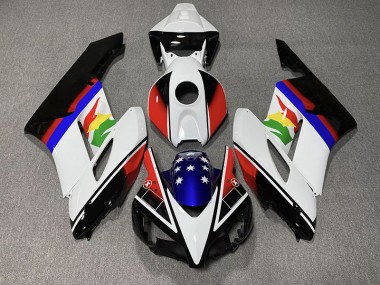 Red and Blue Flag Honda CBR1000RR Fairings 2004-2005