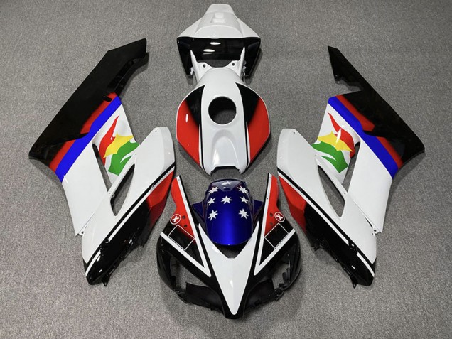 Red and Blue Flag Honda CBR1000RR Fairings 2004-2005 Red and Blue Flag Honda CBR1000RR Fairings 2004-2005