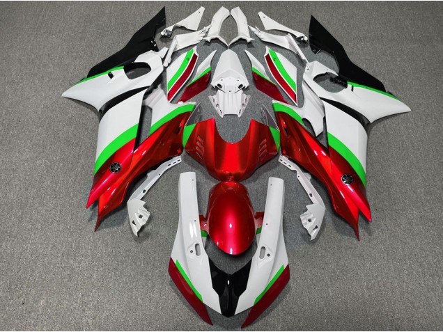 Red and Green Gloss Yamaha R6 Fairings 2017-2019 Red and Green Gloss Yamaha R6 Fairings 2017-2019