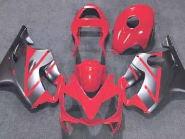 Red and Matte Silver Honda CBR600 F4i Fairings 2001-2003