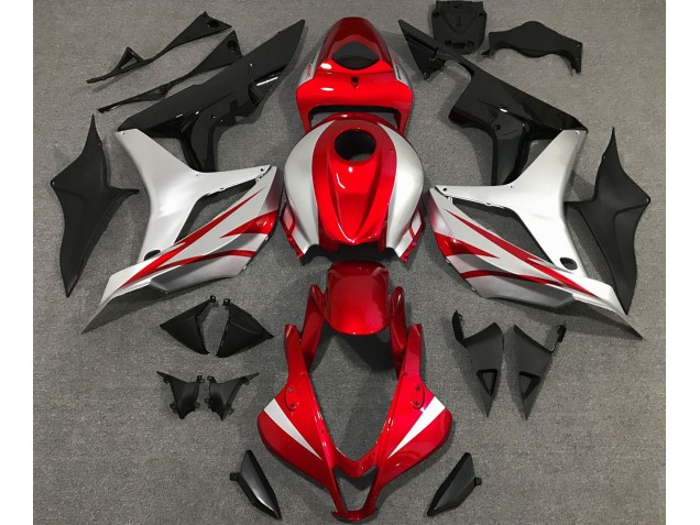 Red and Silver OEM Style Honda CBR600RR Fairings 2007-2008 Red and Silver OEM Style Honda CBR600RR Fairings 2007-2008