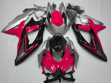 Red and Silver Suzuki GSXR 600-750 Fairings 2008-2010