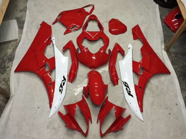 Red and White C2W Yamaha R6 Fairings 2006-2007 Red and White C2W Yamaha R6 Fairings 2006-2007