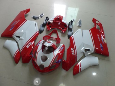 Red and White Ducati 749 999 Fairings 2003-2004